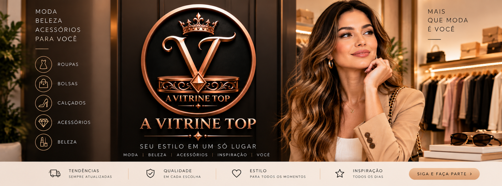 A Vitrine Top — Moda, Beleza, Acessórios e Inspiração